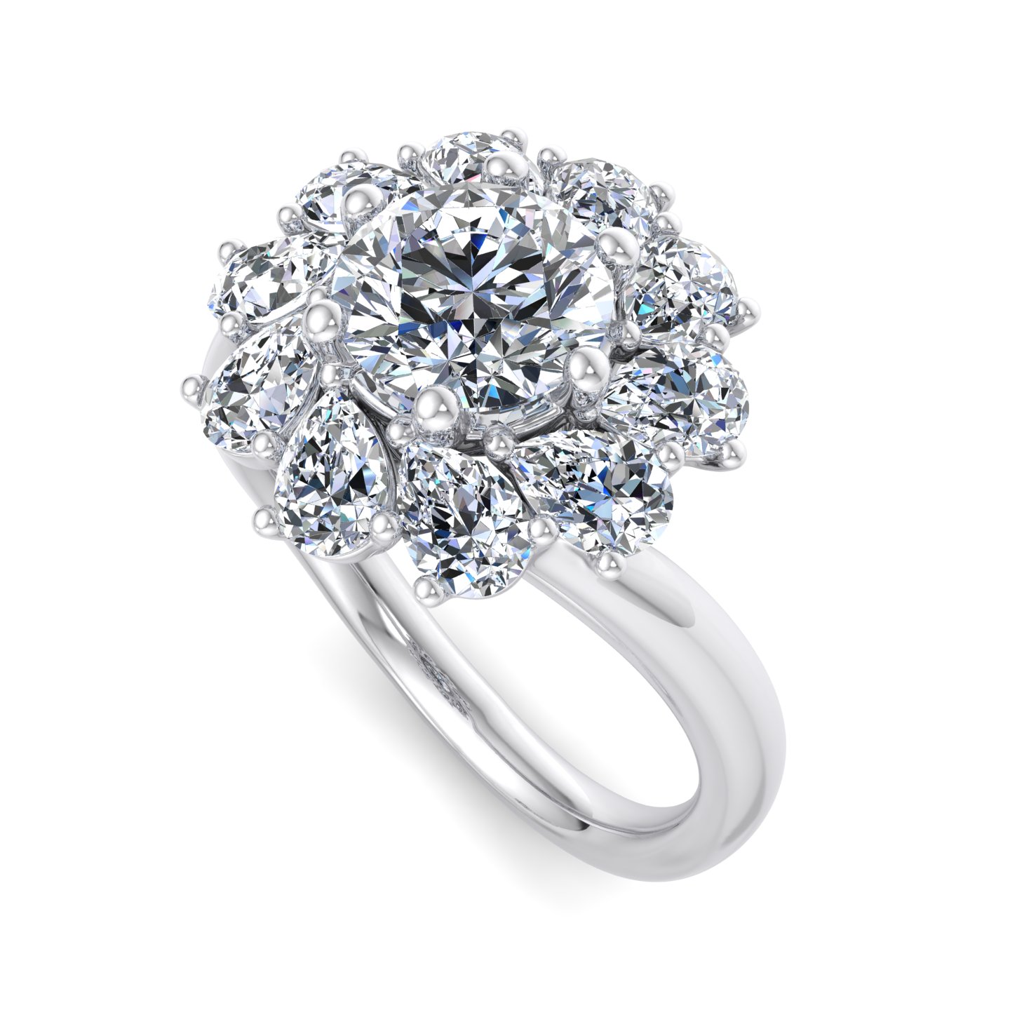 Korman Signature 'Hailey' Pear Halo Engagement Ring